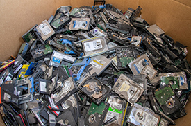 Hard Drives Ready for Hard Drive Destruction
